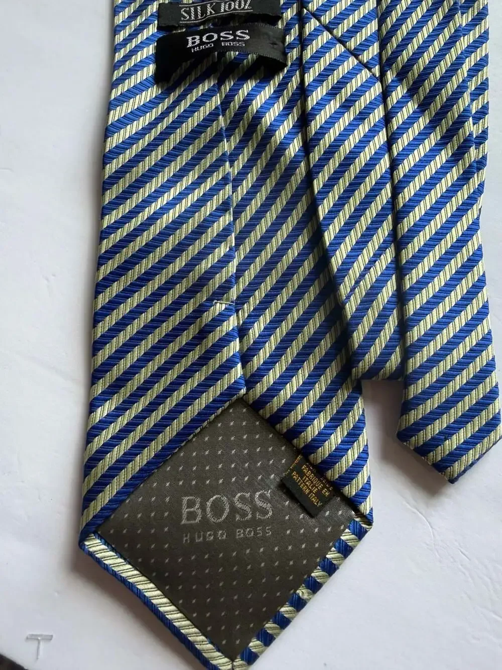 BOSS Hugo Boss Men's 100% Silk Striped Necktie, Made in Italy